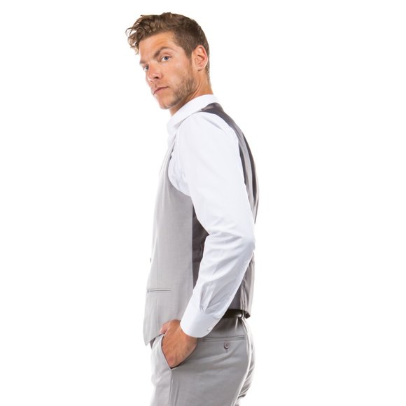 ZeGarie Tailored Fit Suit Separates Vest, Grey (Tailored to Move and Flex) - Picture 4 of 4